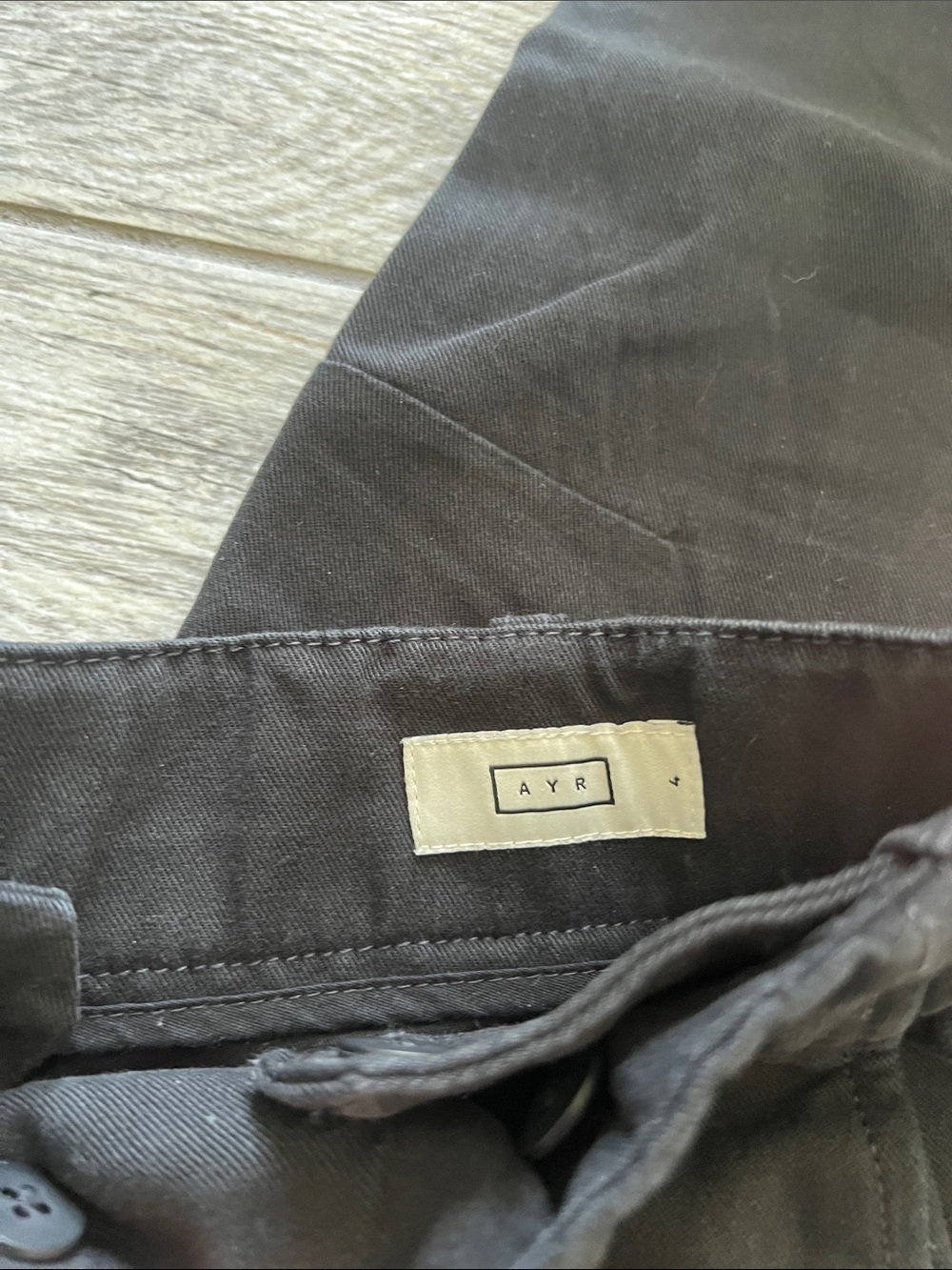 AYR Black High-Rise Straight-Leg Trousers - Picture 7 of 9